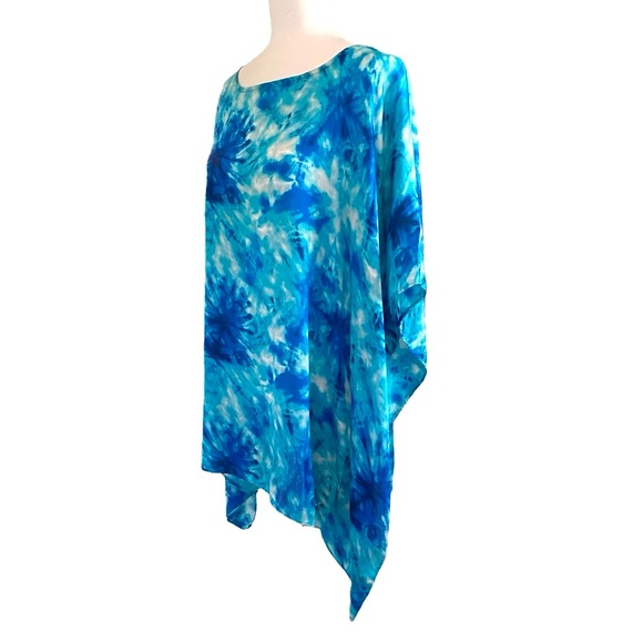 Chico’s Turquoise Poncho Top - Picture 4 of 9